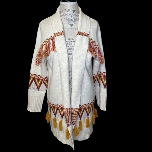 Matilda Jane Moments With You Gingersnap Cardigan Sweater Cream Gold Orange Sm - Picture 2 of 16